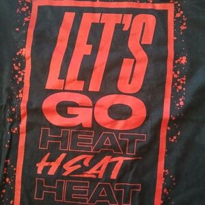Black T-shirt.  Miami Heat